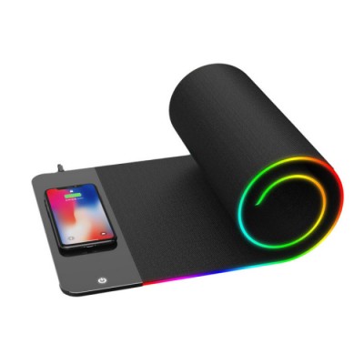 2 in 1 Mouse Pad Wireless Charger Luminous Mousepad Fast Charging Pad