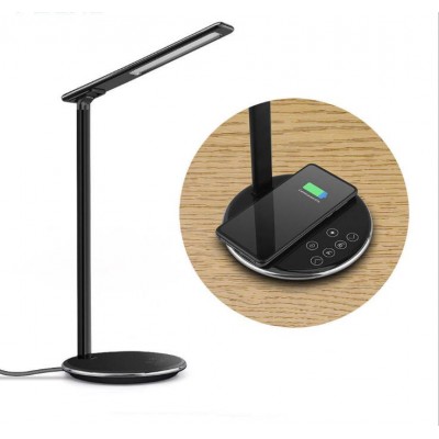 4 speed Folding qi Wireless charger Desktop Charger USB LED Lamp